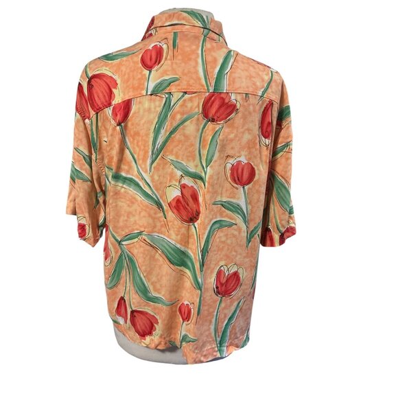 Vintage Weekend Clothes Line Tulip Print XL Shirt - Picture 3 of 8
